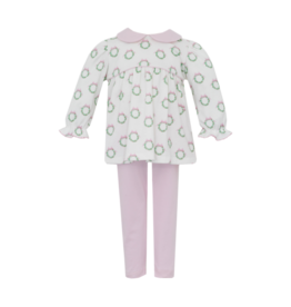 Petit Bebe Petit Bebe Wreath Print Tunic Set