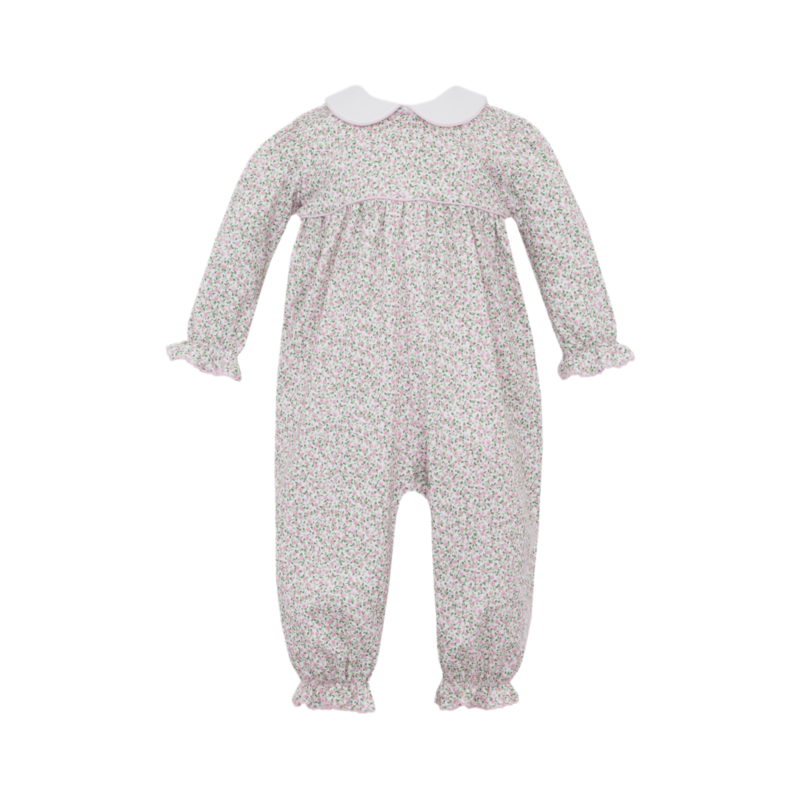 Petit Bebe Petit Bebe Pink Carol Liberty Floral Long Romper