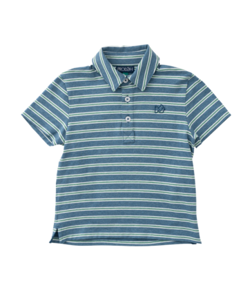 PRODOH Prodoh Too Cool for School Polo - Copen Blue Frosty Spruce Stripe