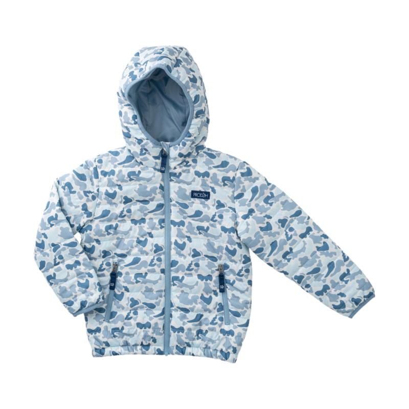 PRODOH Prodoh Hooded Puffer Jacket - Blue Break Point Camo