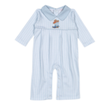 Baby Loren Rodeo Time Blue Applique Romper
