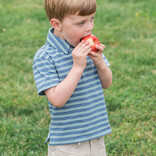 PRODOH Prodoh Too Cool for School Polo - Copen Blue Frosty Spruce Stripe