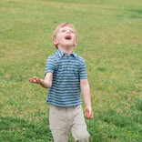 PRODOH Prodoh Too Cool for School Polo - Copen Blue Frosty Spruce Stripe