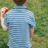 PRODOH Prodoh Too Cool for School Polo - Copen Blue Frosty Spruce Stripe