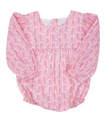 Smockingbird Smockingbird Cowgirl Boots With Gold Lurex Bubble