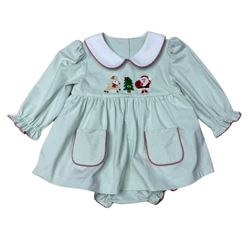 Whimsy Bay Whimsy Bay Christmas Crew Collared Skirted Bubble