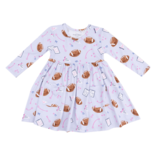 Angel Dear Angel Dear Twirly Dress - Touchdown Time Lavender