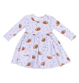 Angel Dear Angel Dear Twirly Dress - Touchdown Time Lavender