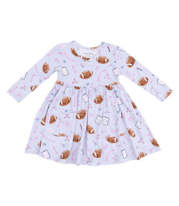 Angel Dear Angel Dear Twirly Dress - Touchdown Time Lavender