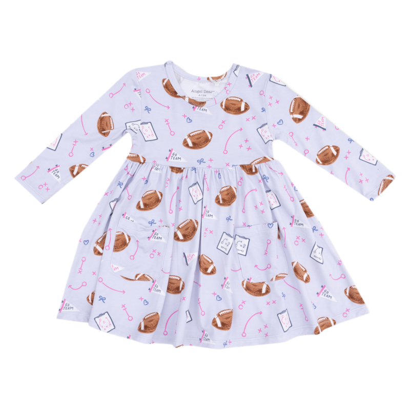 Angel Dear Angel Dear Twirly Dress - Touchdown Time Lavender