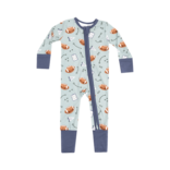 Angel Dear Angel Dear Zipper Romper - Touchdown Time Grey Mist