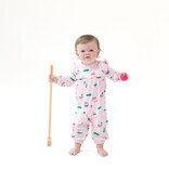 Angel Dear Angel Dear Ruffle Sleeve Romper - Golf Pros Pink