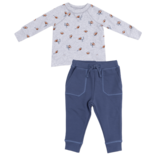 Angel Dear Angel Dear French Terry Sweatshirt & Jogger Set - Football Field Goal