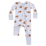 Angel Dear Angel Dear Zipper Romper - Footballs Playing Football