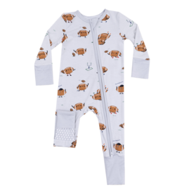 Angel Dear Angel Dear Zipper Romper - Footballs Playing Football