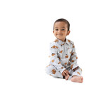 Angel Dear Angel Dear Polo Romper - Footballs Playing Football