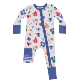 Angel Dear Angel Dear Zipper Romper - Game Day