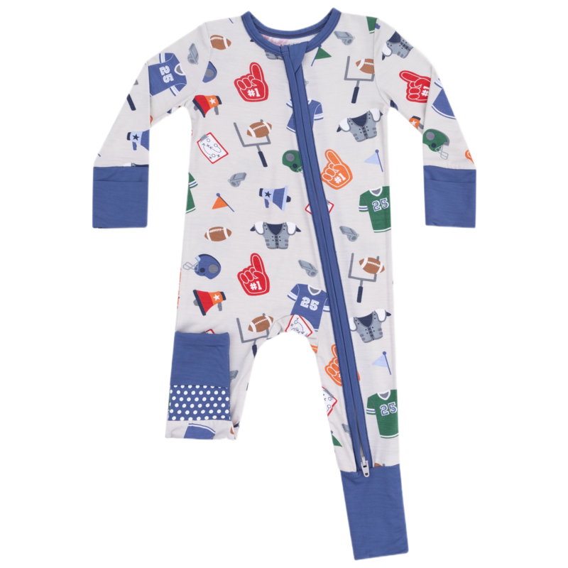 Angel Dear Angel Dear Zipper Romper - Game Day