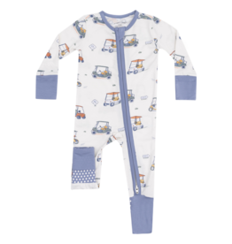 Angel Dear Angel Dear Zipper Romper - Zooming Golf Carts