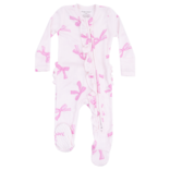 Angel Dear Angel Dear Ruffle Zipper Footie - Pretty Bows