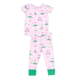 Angel Dear Angel Dear Loungewear Set - Dog Gone Golf Pink