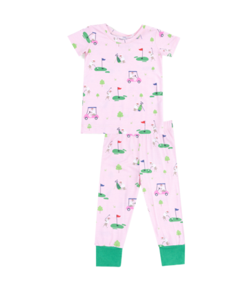 Angel Dear Angel Dear Loungewear Set - Dog Gone Golf Pink