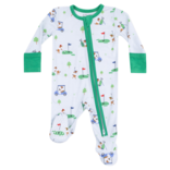 Angel Dear Angel Dear Zipper Footie - Dog Gone Golf Blue