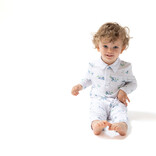 Angel Dear Angel Dear Polo Romper - Baby Golf Carts Blue