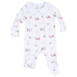 Angel Dear Angel Dear Smocked Peter Pan Romper - Baby Golf Carts Pink