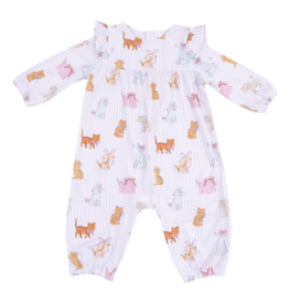 Angel Dear Angel Dear Ruffle Sleeve Romper - Fancy Pets