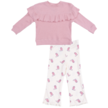 Angel Dear Angel Dear Ruffle Waffle Top & Rib Flare Pant - Petite Cowgirl Boots