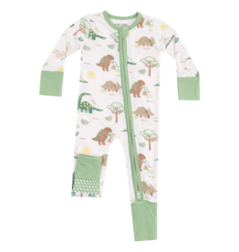 Angel Dear Angel Dear Zipper Romper - Baby Love Dinos