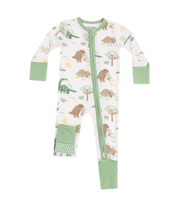 Angel Dear Angel Dear Zipper Romper - Baby Love Dinos