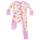 Angel Dear Angel Dear Zipper Romper - Autumn Pumpkins Pink