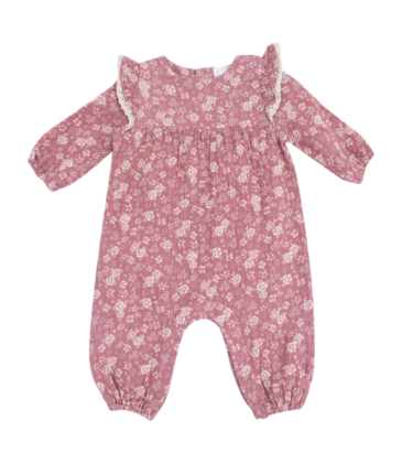 Angel Dear Angel Dear Ruffle Sleeve Romper - Bandana Floral