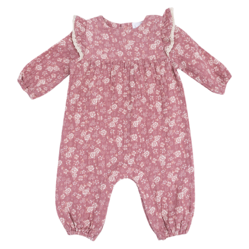 Angel Dear Angel Dear Ruffle Sleeve Romper - Bandana Floral