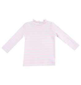 Angel Dear Angel Dear Mock Turtle Neck - Pink Multi Stripe