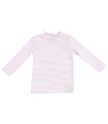Angel Dear Angel Dear Mock Turtle Neck - Pink Multi Stripe
