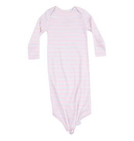 Angel Dear Angel Dear Knotted Gown - Pink Multi Stripe