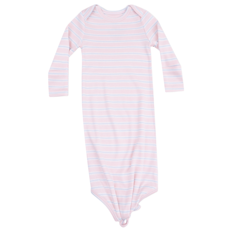Angel Dear Angel Dear Knotted Gown - Pink Multi Stripe