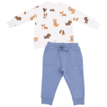 Angel Dear Angel Dear French Terry Sweatshirt & Jogger Set - Best Friend Dogs