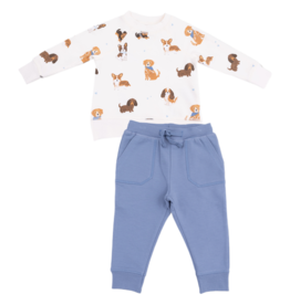 Angel Dear Angel Dear French Terry Sweatshirt & Jogger Set - Best Friend Dogs