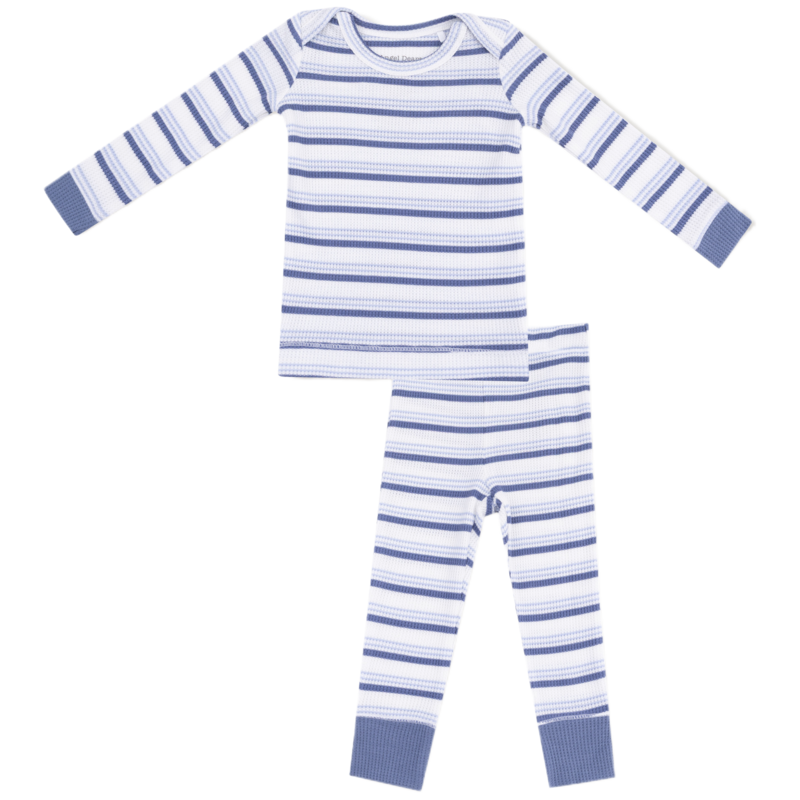 Angel Dear Angel Dear Loungewear Set - Vintage Stripe Blue