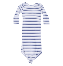 Angel Dear Angel Dear Knotted Gown - Vintage Stripe Blue