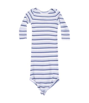 Angel Dear Angel Dear Knotted Gown - Vintage Stripe Blue