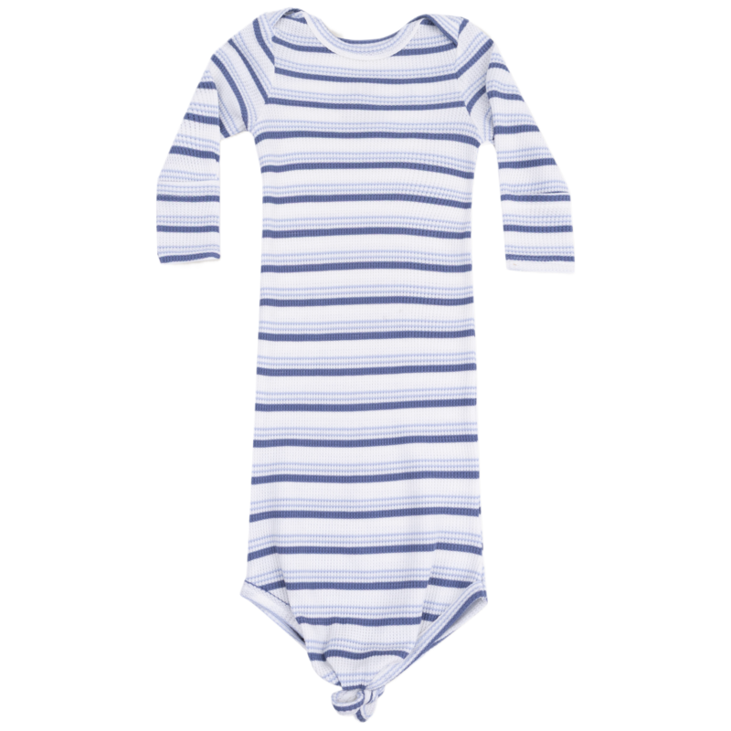 Angel Dear Angel Dear Knotted Gown - Vintage Stripe Blue