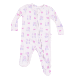 Angel Dear Angel Dear Ruffle Zipper Footie - Lil Sis