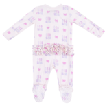 Angel Dear Angel Dear Ruffle Zipper Footie - Lil Sis