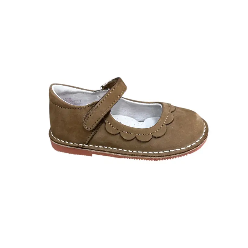 L'Amour Violette Petal Mary Jane - Nubuck Khaki