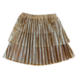Nella June Nella June Ruffle Skirt - Gold Metallic